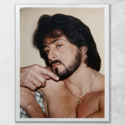 Sylvester Stallone 2 1980 Andy Warhol quadro stampa su tela AW251
