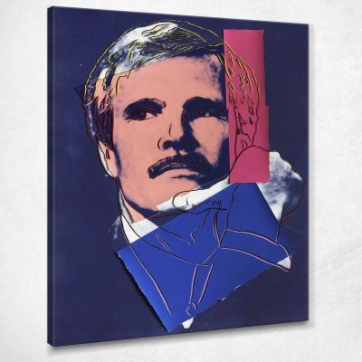 Ted Turner 1986 Andy Warhol quadro stampa su tela 100x80cm AW252