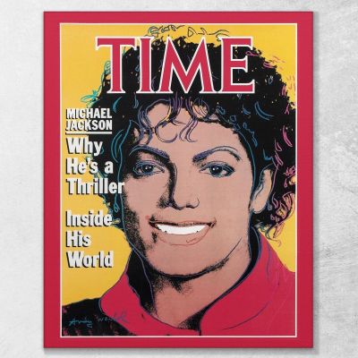 Time Magazine Cover 1985 Andy Warhol quadro stampa su tela AW260