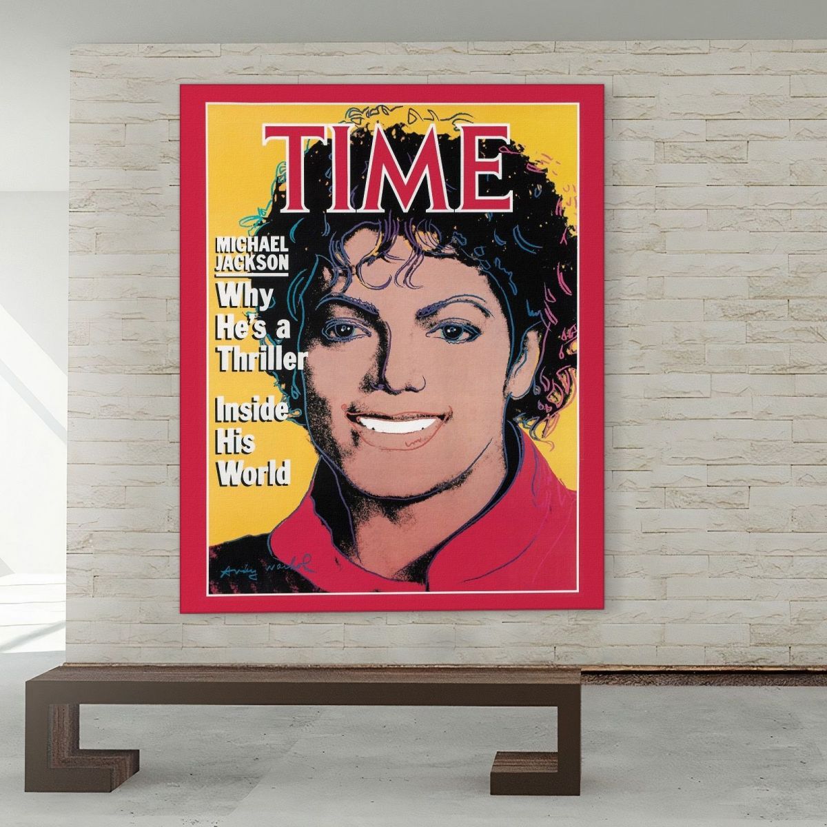 Time Magazine Cover 1985 Andy Warhol quadro su tela 100x70cm AW260