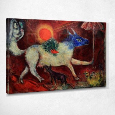 La Mucca Con Il Parasole Chagall Marc CM5 quadro stampa su tela