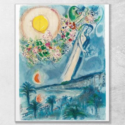 Im Himmel Von Nizza Chagall Marc, CM16 drucken auf leinwand
