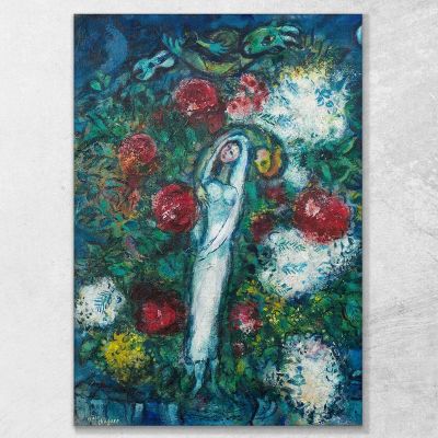 Die Ehepartner (The Lovers Among Flowers) Chagall Marc, CM24 drucken auf leinwand