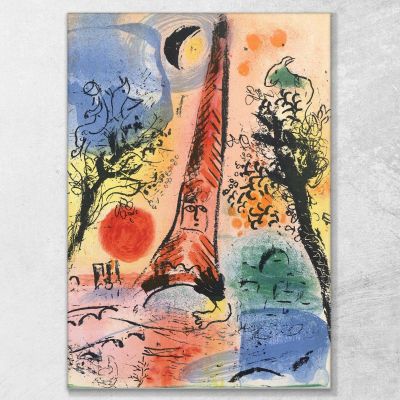 Ansicht Von Paris Chagall Marc, CM34 drucken auf leinwand