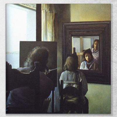 Dalí From Behind Painting Gala From Behind Dali Salvador, SD1 canvas print