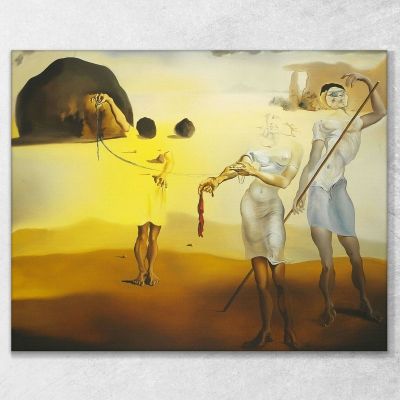 Spiaggia Incantata Con Tre Grazie Fluide Dali Salvador, SD55 quadro stampa su tela