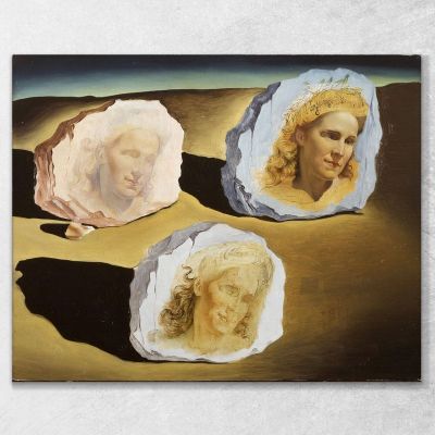 Tre Apparizioni Del Volto Di Gala Dali Salvador, SD77 quadro stampa su tela
