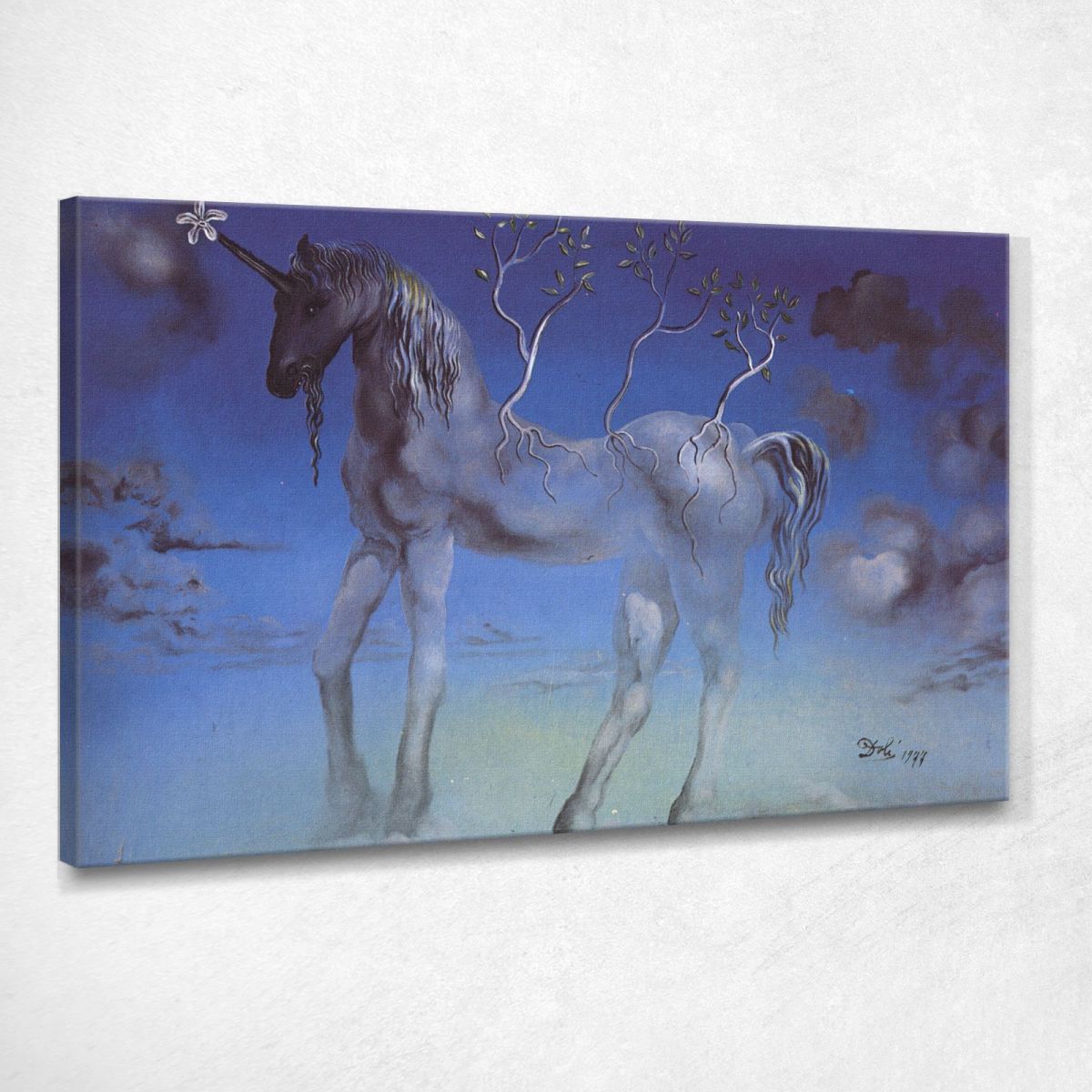 The Happy Unicorn Of Dali Salvador canvas print