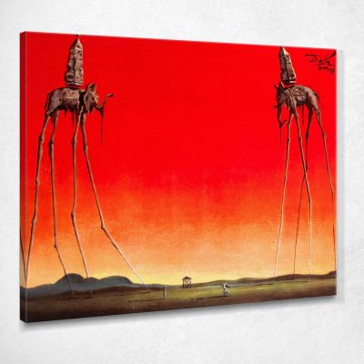Gli Elefanti Dali Salvador SD154 quadro stampa su tela