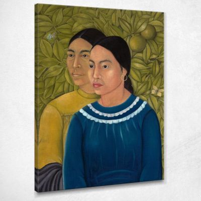 Dos Mujeres Salvadora Y Herminia Frida Kahlo FKA3 quadro stampa su tela