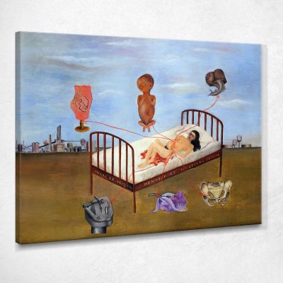 Ospedale Henry Ford Frida Kahlo FKA7 quadro stampa su tela