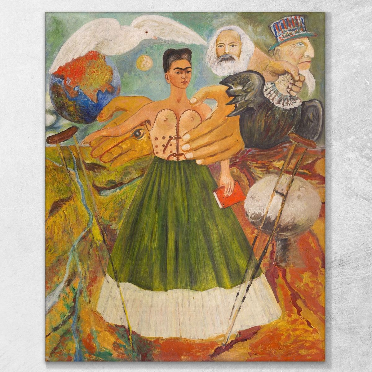 Il Marxismo Darà Salute Ai Malati Frida Kahlo FKA8 quadro stampa su tela