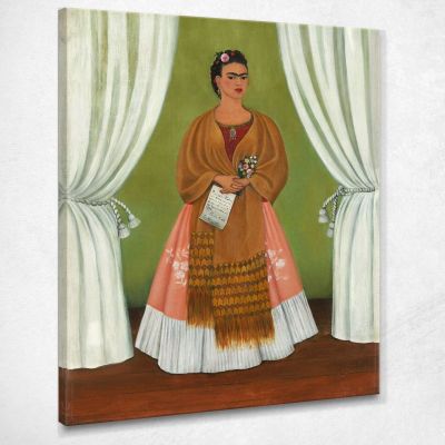 Autoritratto Dedicato A Leon Trotsky Frida Kahlo FKA17 quadro stampa su tela