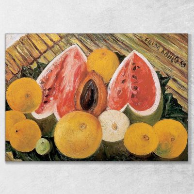 Stillleben Mit Wassermelonen Frida Kahlo, FKA27 drucken auf leinwand