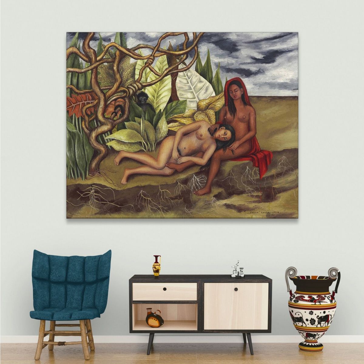 Due Nudi Nel Bosco Frida Kahlo FKA40 quadro stampa su tela