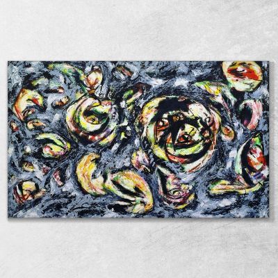 Ocean Greyness Jackson Pollock JSP17 quadro stampa su tela