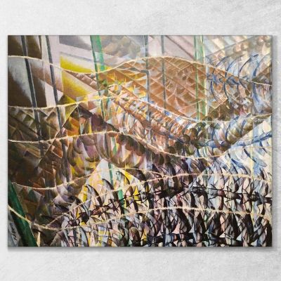 Rondoni: Percorsi Di Movimento+Sequenze Dinamiche Giacomo Balla GB19 quadro stampa su tela