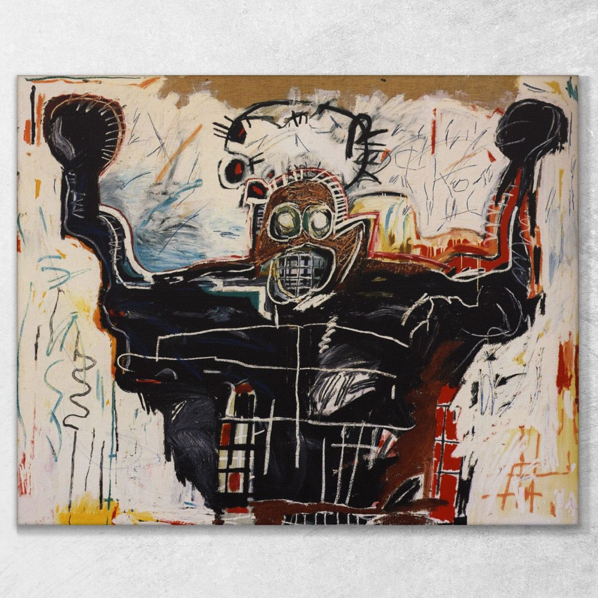 Senza Titolo (Pugile) Jean-Michel Basquiat JMB32 quadro stampa su tela