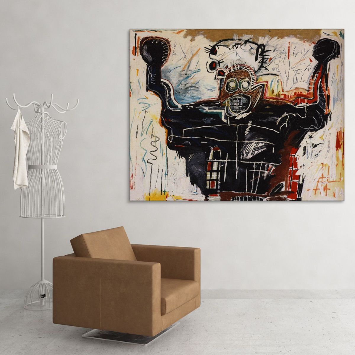Senza Titolo (Pugile) Jean-Michel Basquiat JMB32 quadro stampa su tela