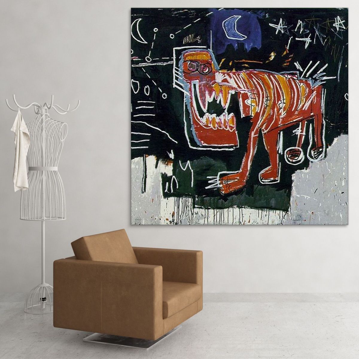 Cane Jean-Michel Basquiat JMB35 quadro stampa su tela