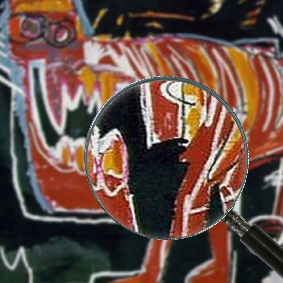 Cane Jean-Michel Basquiat JMB35 quadro stampa su tela