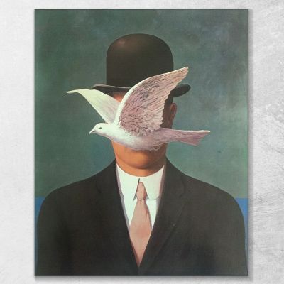 The Man With The Bowler Hat René Magritte, RM13 canvas print