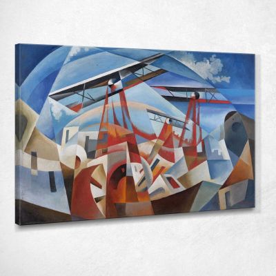 Bombardamento Aereo (1932) Tullio Crali TCR21 quadro stampa su tela