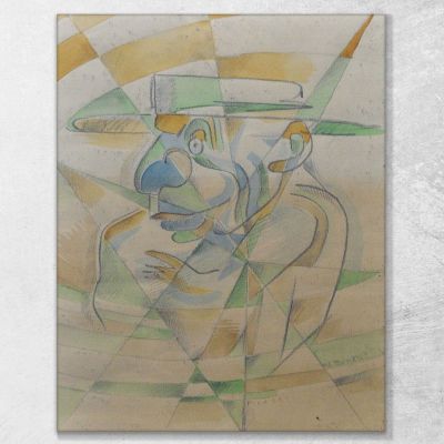 Caricature Of Pablo Picasso Uberto Bonetti, UB24 canvas print