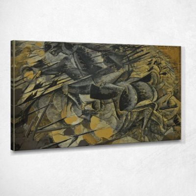 Carica Dei Lancieri Umberto Boccioni UBO1 quadro stampa su tela