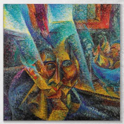 Cabeza + Luz + Ambiente - 1912 Umberto Boccioni, UBO17 cuadro en lienzo