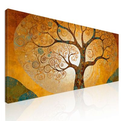 Quadro Albero Della Vita Spirali Oro avt12 quadro stampa su tela