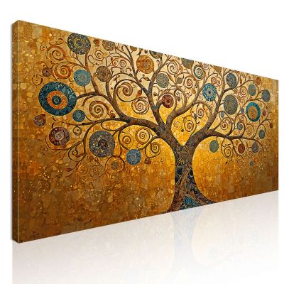 Quadro Albero Della Vita Spirali Oro E Blu avt17 quadro stampa su tela