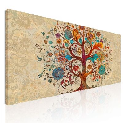 Quadro Albero Della Vita Fiori Vivaci Colorati avt21 quadro stampa su tela