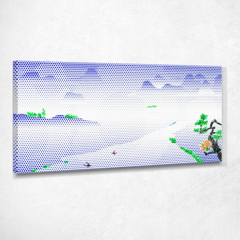 Tableau Photo Sur Toile 100x50 Cm - Paysage Avec Bateau - Style Moderne - Marque Tulup - Neuf
