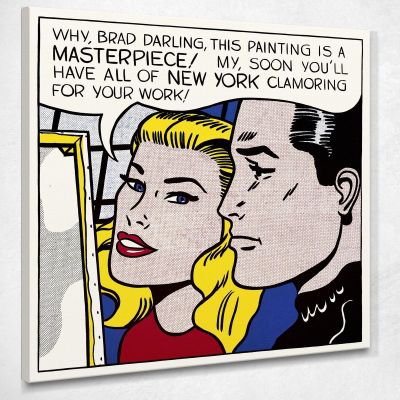 Capolavoro Roy Lichtenstein rl25 quadro stampa su tela