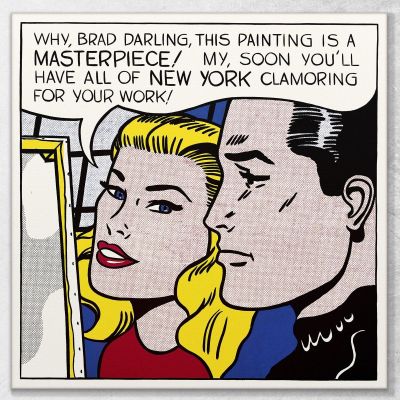 Obra Maestra Roy Lichtenstein, rl25 cuadro en lienzo