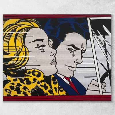 En El Coche Roy Lichtenstein, rl52 cuadro en lienzo