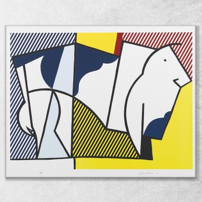 Toro Iii Dalla Serie Bull Profile Roy Lichtenstein rl63 quadro stampa su tela
