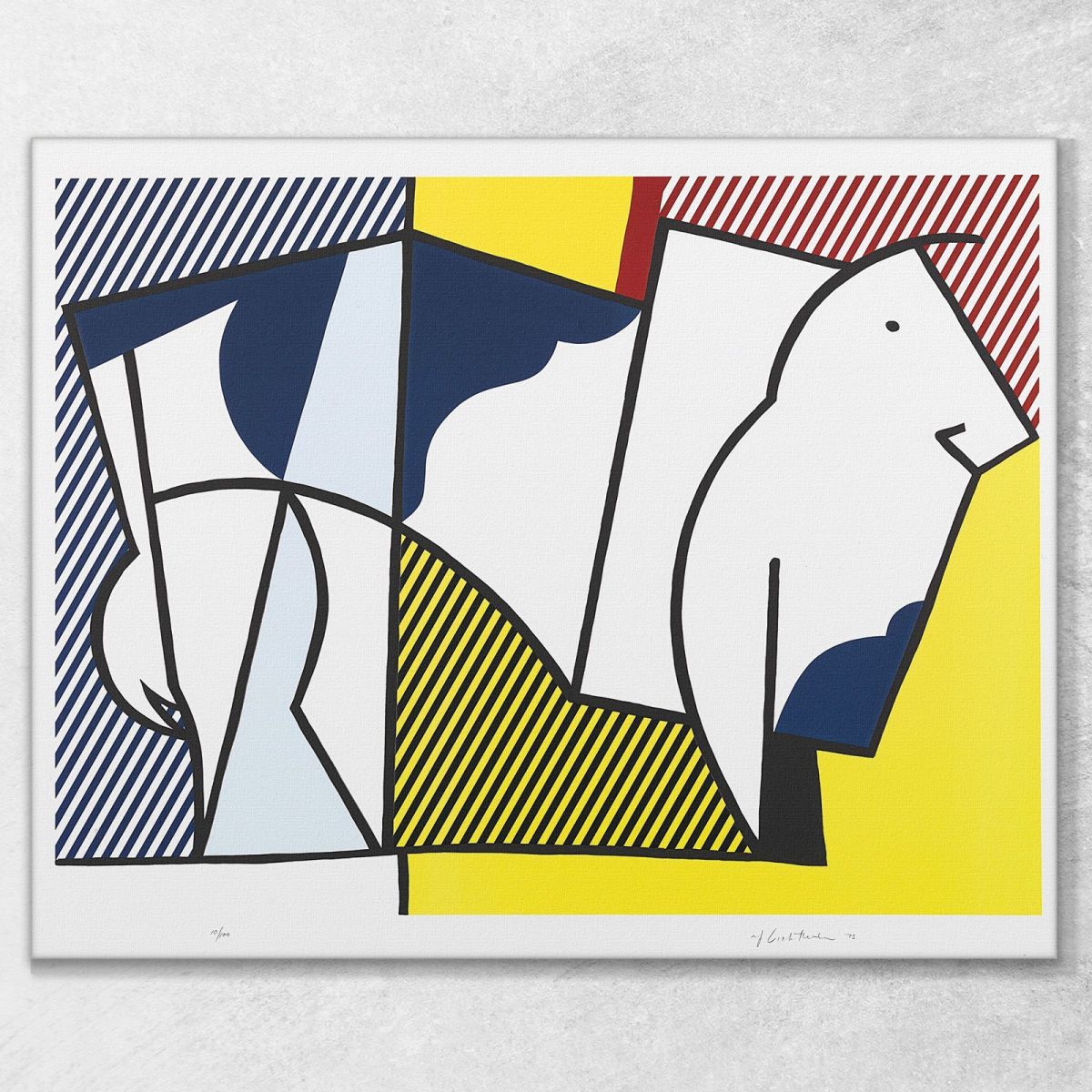 Toro Iii Dalla Serie Bull Profile Roy Lichtenstein rl63 quadro stampa su tela