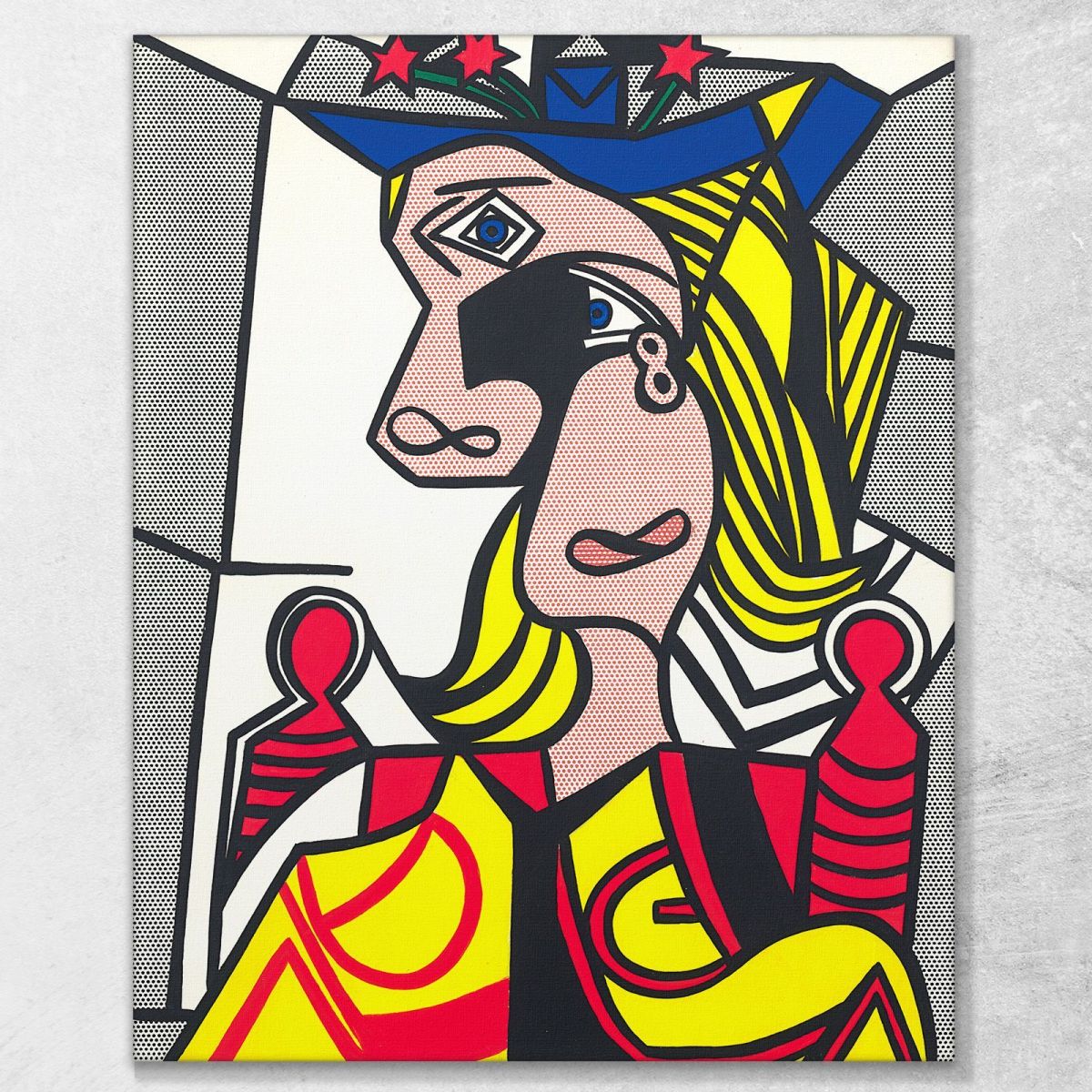 Woman With Flower Hat Roy Lichtenstein canvas print