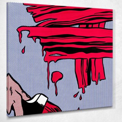 Pennellate Roy Lichtenstein rl65 quadro stampa su tela