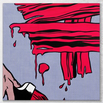 Pinceladas Roy Lichtenstein, rl65 cuadro en lienzo
