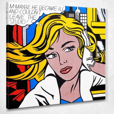 M-Forse Roy Lichtenstein rl66 quadro stampa su tela