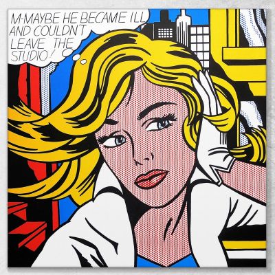 M-Tal Vez Roy Lichtenstein, rl66 cuadro en lienzo