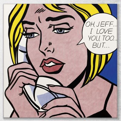 Oh Jeff, Yo También Te Amo, Pero Roy Lichtenstein, rl75 cuadro en lienzo