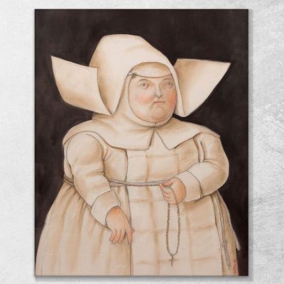Madre Superiora Fernando Botero, fb24 cuadro en lienzo
