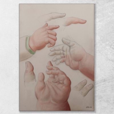 Mani Fernando Botero, fb25 cuadro en lienzo