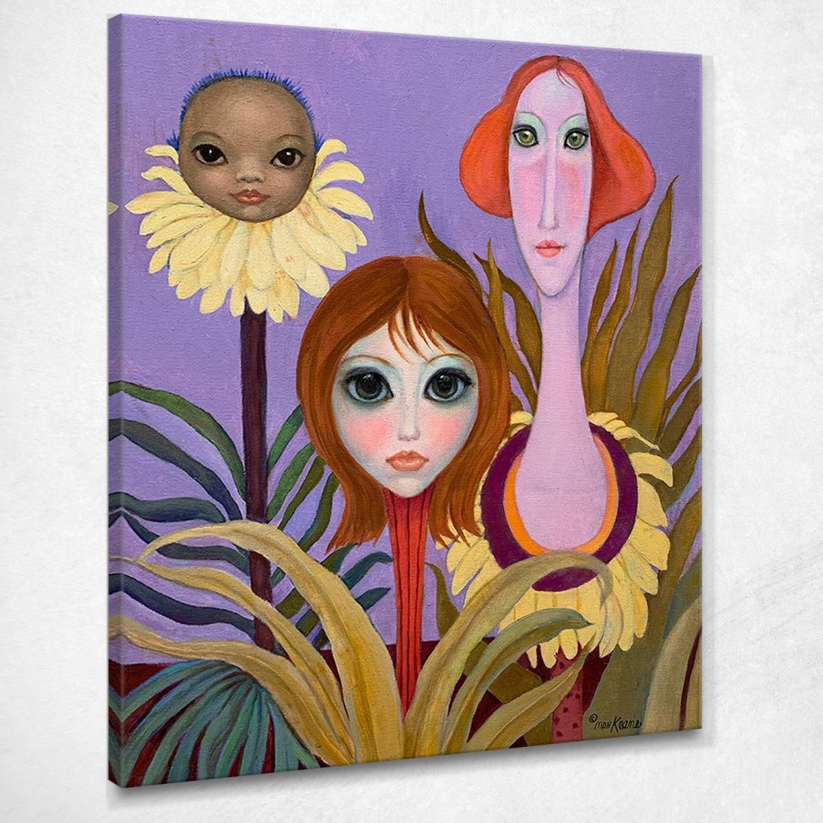 Flower Heads Margaret Keane canvas print, image size:1200x1200