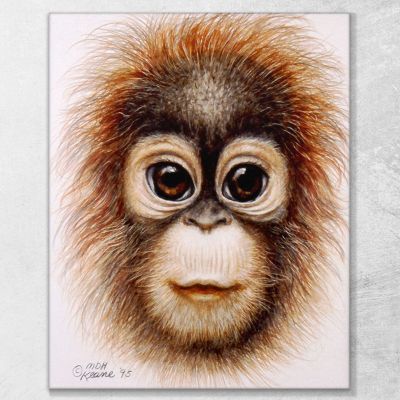 Orangután Margaret Keane, MKE99 cuadro en lienzo