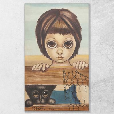 Los Dos Miran Hacia Fuera Margaret Keane, MKE113 cuadro en lienzo